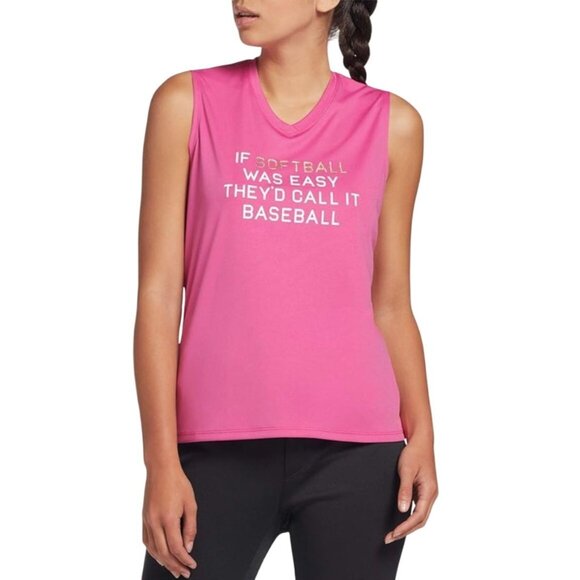 Adidas AeroReady If Softball Was Easy They'd Call It Baseball Graphic Tank Top M - Picture 8 of 9